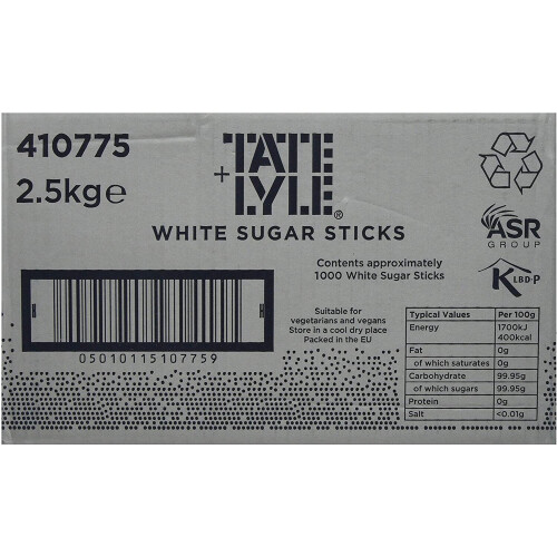 Tate & Lyle Sugars White Sugar Sticks (Pack of 1000)