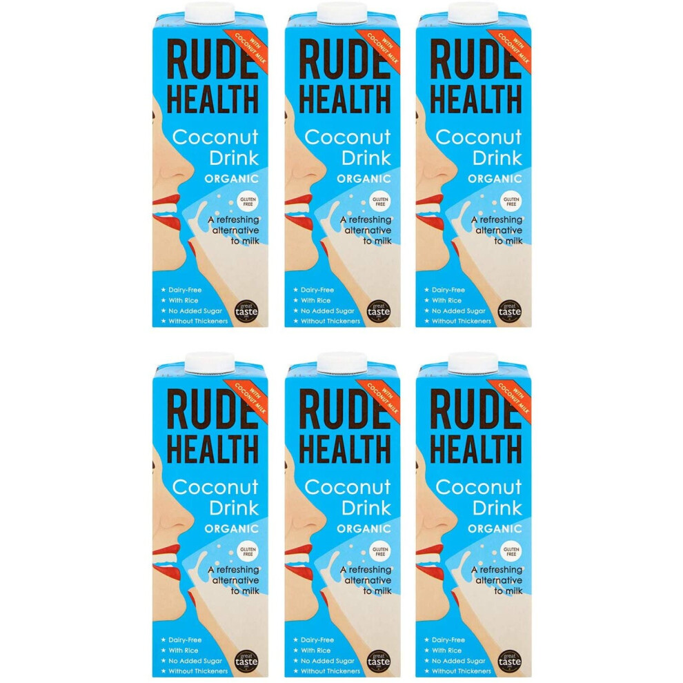 Rude Health Organic Coconut Drink 1 Litre. (Pack of 6)