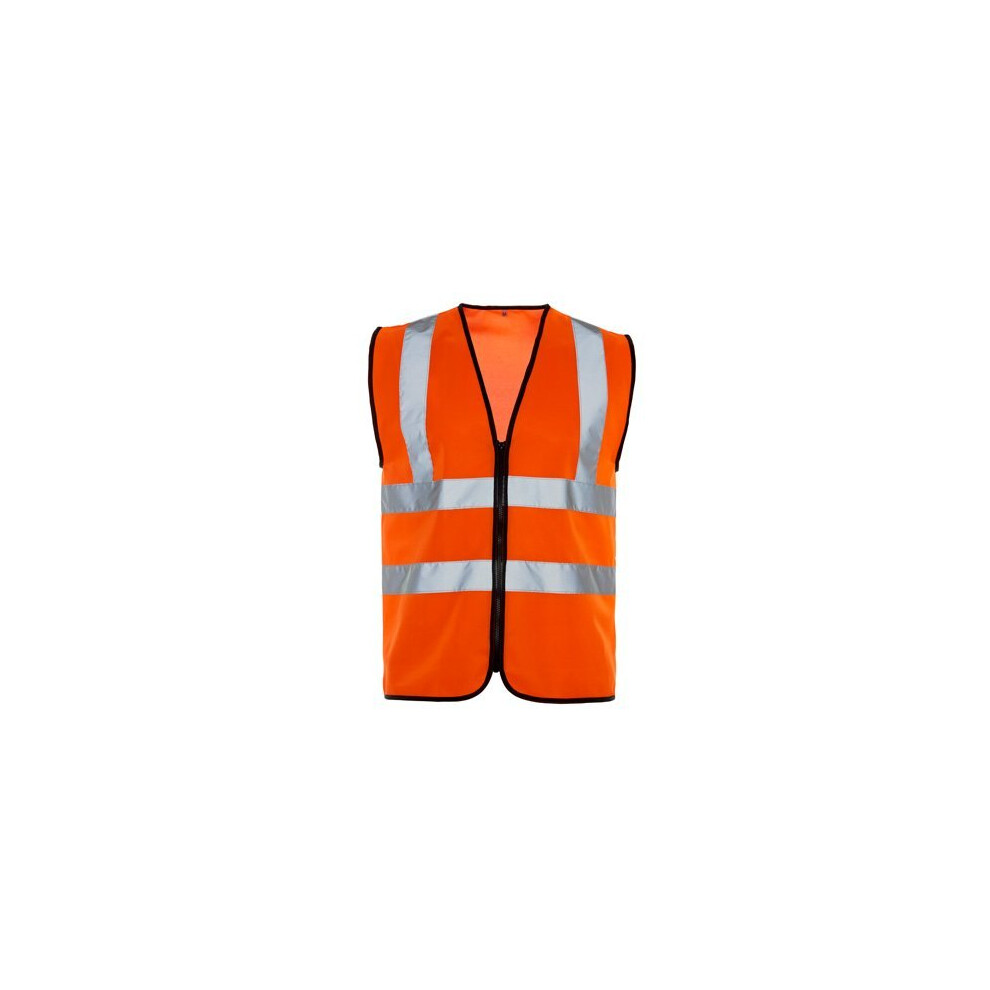 Supertouch 32385 Zipped Hi Vis Vest, XX-Large, Orange 5036770323853