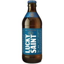 LUCKY SAINT Superior Unfiltered Alcohol Free Beer, 0.5% ABV, (Case of 12 x 330ml Bottles)