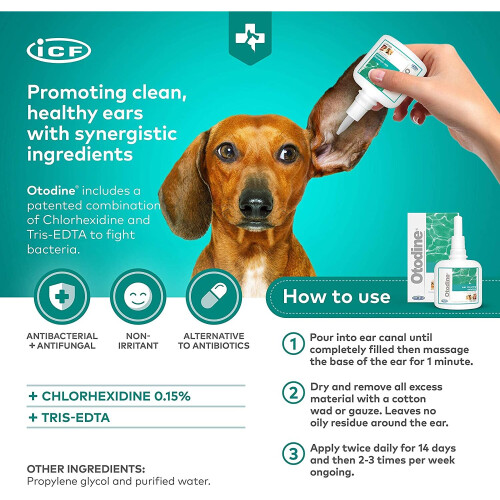 Cif Cif fatro Otodine Headset Solution for Dogs and Cats – 100 ml 1