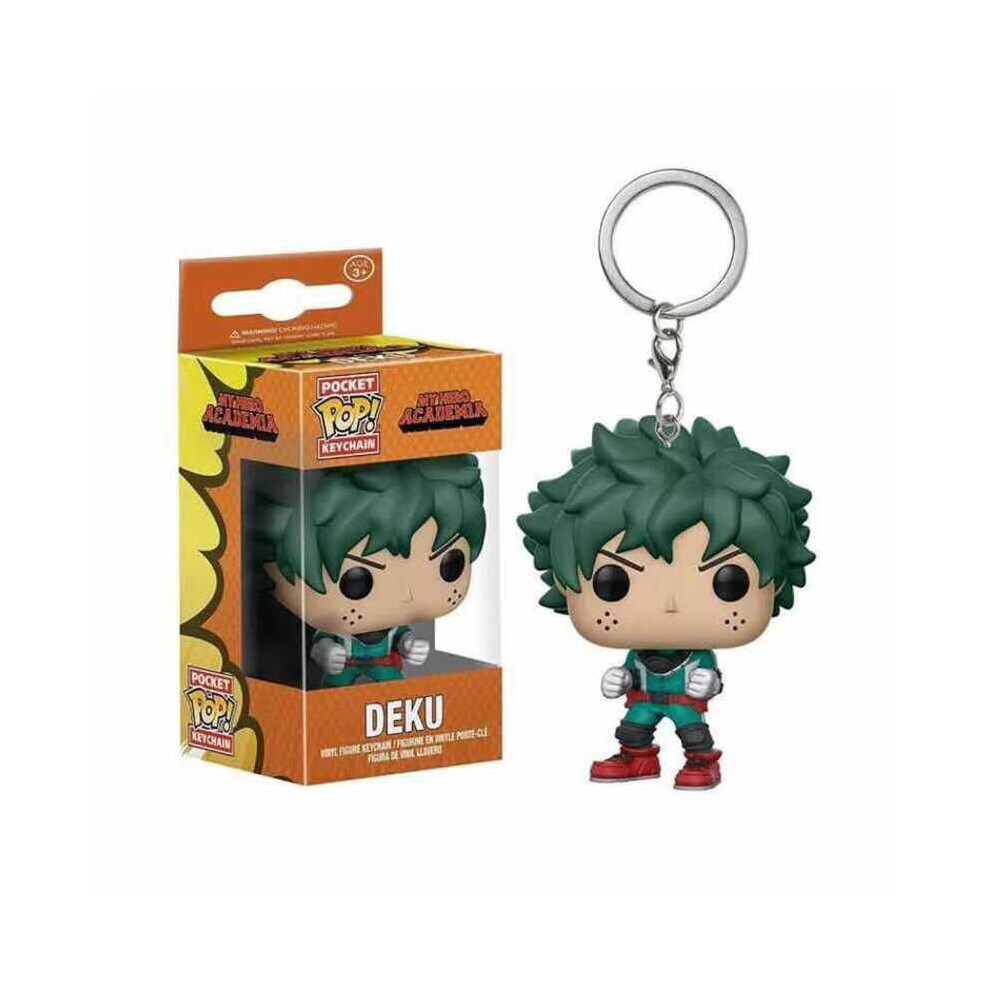 (A) Pendant Todoroki Bakugo Deku All Might Funko Pop MHA My Hero Academia Keychain