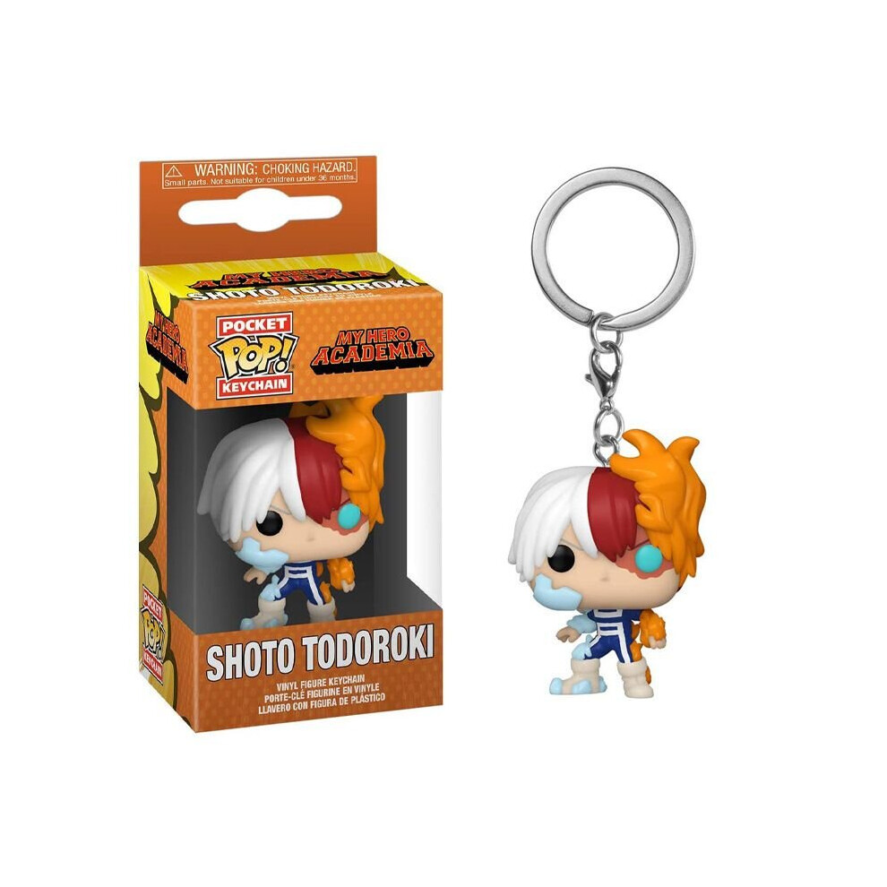 (D) Pendant Todoroki Bakugo Deku All Might Funko Pop MHA My Hero Academia Keychain