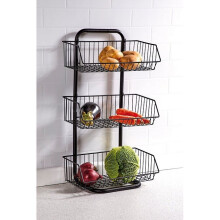3 Tier Fruit & Vegetable Wire Basket Rack Kitchen Storage