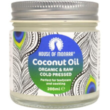 House of Monara Pure Organic Coconut Oil for Hair, Skin and Body, 200 ml