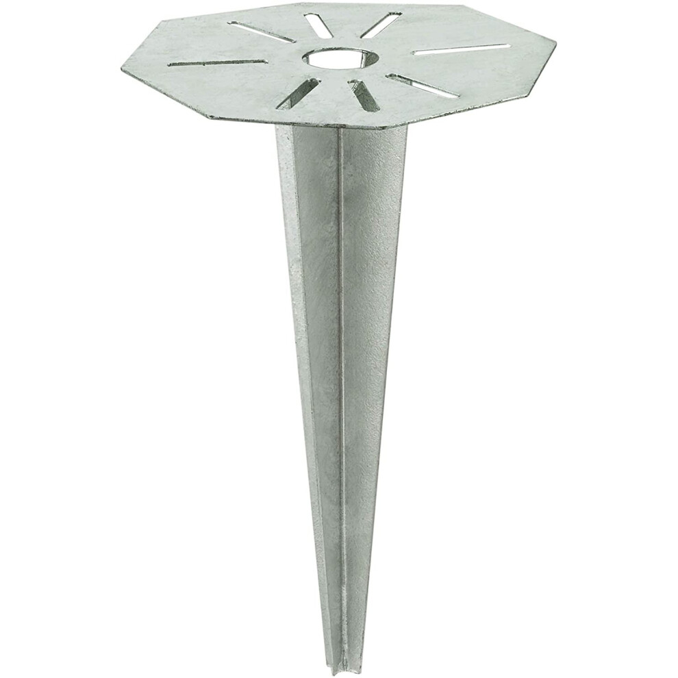 EGLO Cuba Ground Spike Outdoor Accessory, Material: Steel, Hot-Dip Galvanised, Colour: Silver