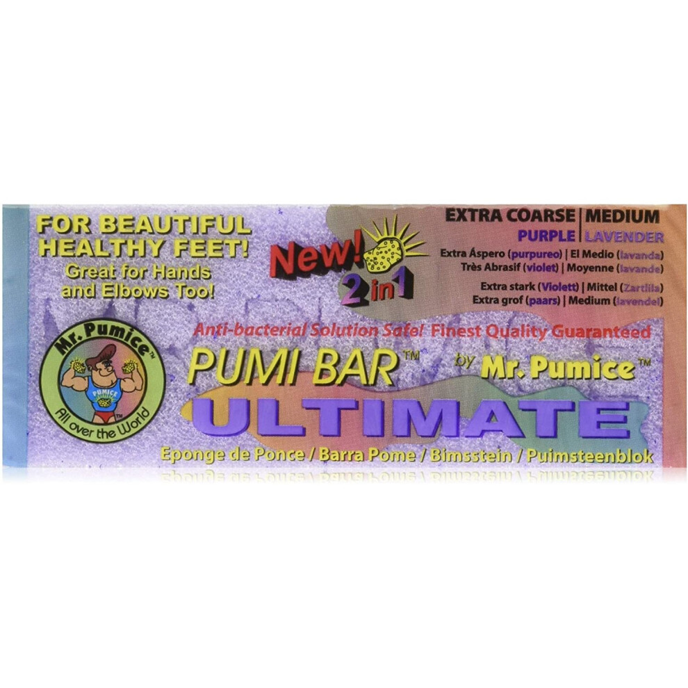 Mr. Pumice Ultimate Pumi Bar (6 Pack): 2-In-1 Callus Remover, Pedicure Stone & Ped File Scrubber For Smooth Feet And Heels, Dual-Grit (Medium + Coarse