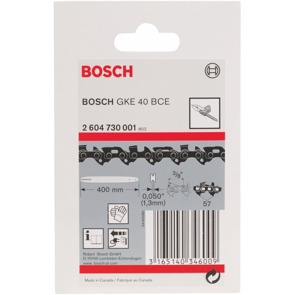 Bosch Professional 2604730001 Chainsaw Chain, Silver, 400 mm