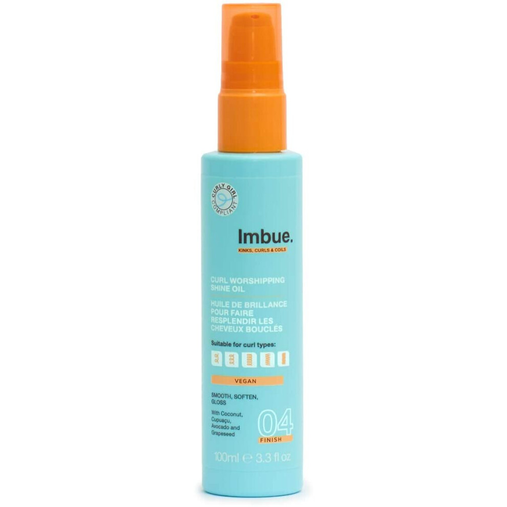 Mibelle Group Imbue Curl Worshipping Shine Oil - Vegan And Curly Girl Compliant, 100Ml