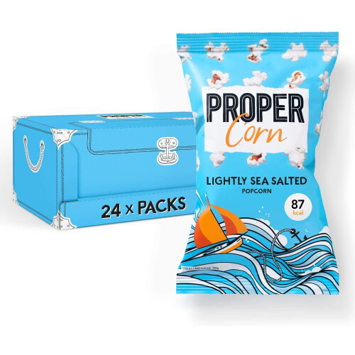 PROPERCORN Lightly Sea Salted Popcorn(Pack of 24)
