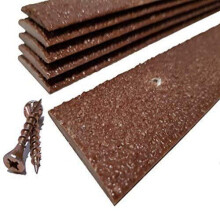Pack of 5 Anti Slip Decking Strips 50mm x 600mm Brown