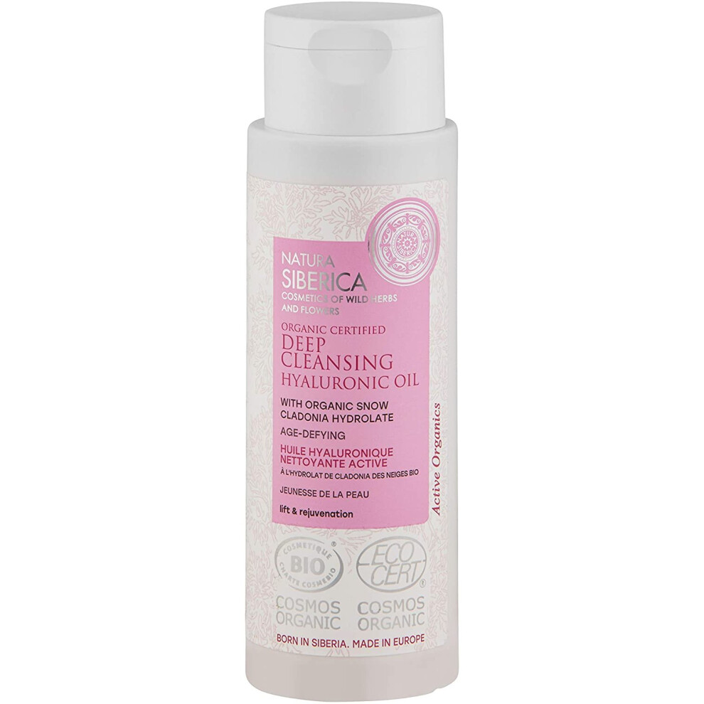 Eurobiolab Natura Siberica Organic Certified Age-Defying Deep Cleansing Hyaluronic Oil, 150 Ml 8833E
