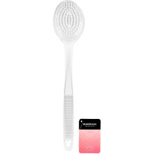 Manicare White Plastic Bath Brush - Gentle Exfoliation for Face & Body