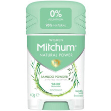 Mitchum Women Natural Deodorant Stick, Aluminium Free, Vegan, Cruelty Free, 96% Natural Ingredients, Coconut