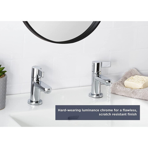 Bristan Bristan CLI 1/2 C Clio Basin Pillar Taps, Chrome 1