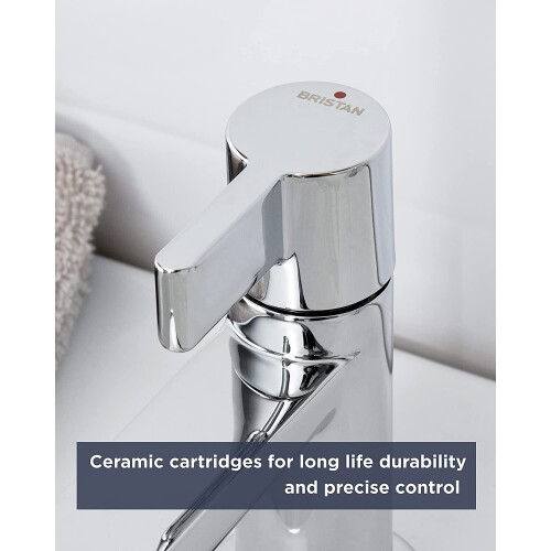 Bristan Bristan CLI 1/2 C Clio Basin Pillar Taps, Chrome 2
