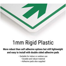 VSafety Fire Assembly Point Arrow Right Sign - Landscape - 450mm x 150mm - 1mm Rigid Plastic