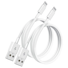 Apple MFi Certified 2-Pack Lightning to USB Cable, 1m/3ft - High-Speed iPhone Charging & Data for iPhone 12/11 Pro/11/XS