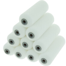 Coral 41510 Paint Roller High Density Foam, White, 4 Inch / 100mm (Mini, Set of 10 Pieces