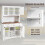Costway Wooden Buffet Sideboard Kitchen Cupboard w/Wine Compartments & Cabinet 6