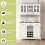 Costway Wooden Buffet Sideboard Kitchen Cupboard w/Wine Compartments & Cabinet 2