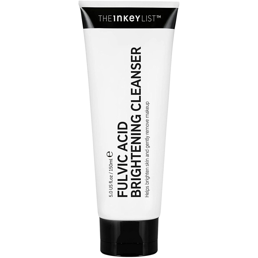 The Inkey List Fulvic Acid Brightening Cleanser - Gently Removes Makeup, Brightens & Evens Skin Tone (150Ml)
