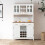 Costway Wooden Buffet Sideboard Kitchen Cupboard w/Wine Compartments & Cabinet 10