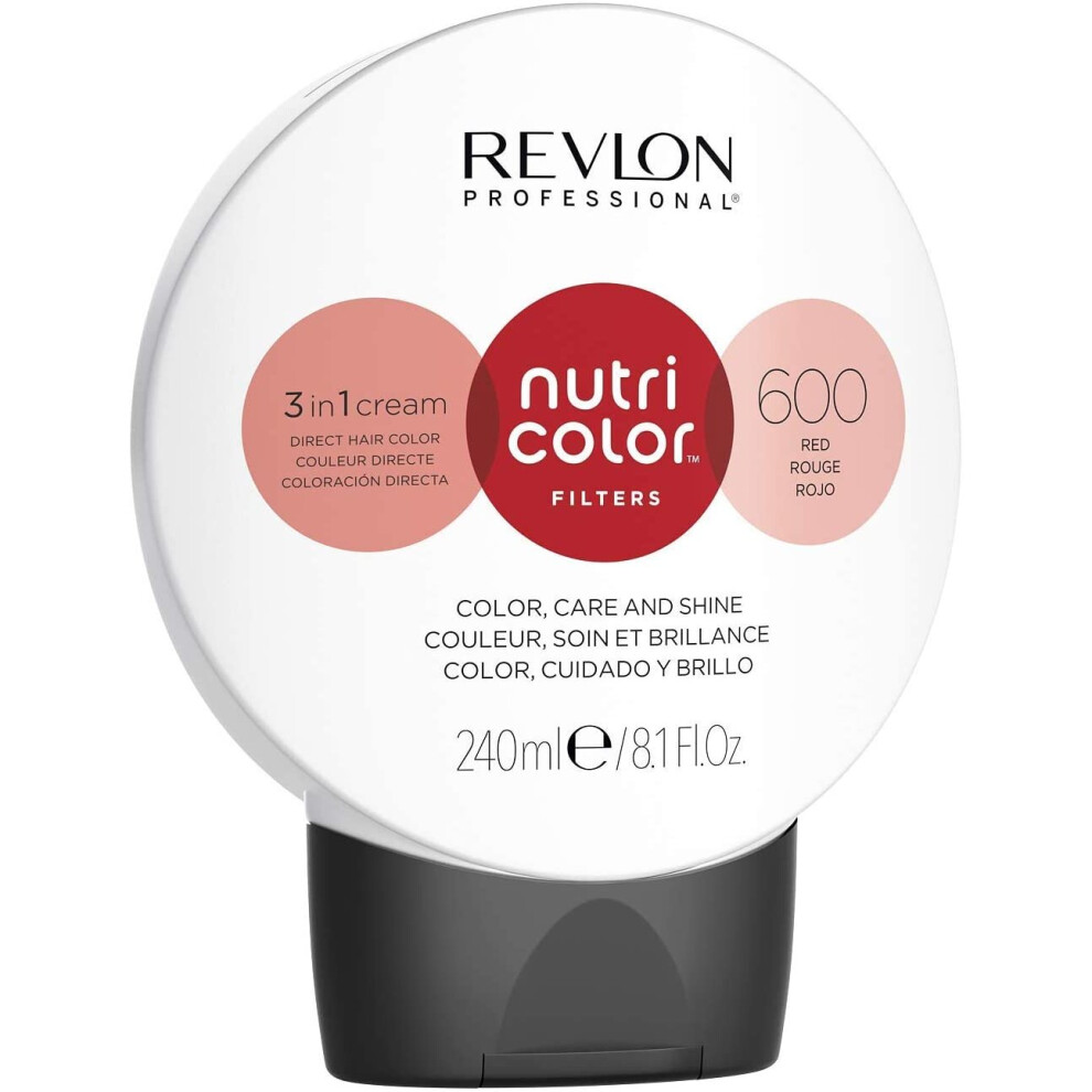 Revlon Red Nutri Color Filters, Semi Permanent Hair Colour Conditioner, 600 240 Ml