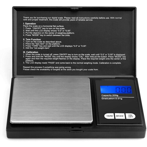 Digital Pocket Scale Ascher 200g/0.01g Mini Scale 6 Units 2