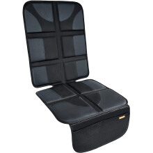Huckaboo Car Seat Protector for Child Seat, Thick Padding, Black, with Sun Shade