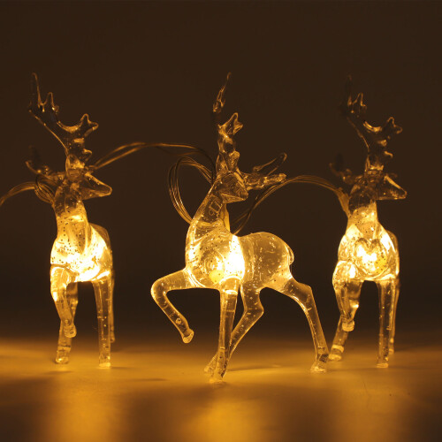 (Warm White) Deer String Fairy Lights Xmas LED Christmas Décor