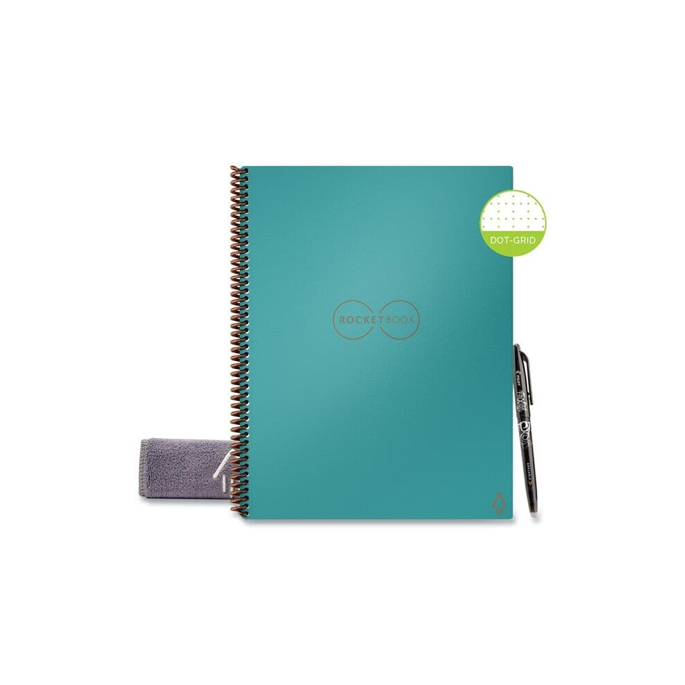 Photos - Notebook RocketBook EVR-L-RC-CCE-FR 11 x 8.5 in. Dotted Rule Core Smart , Neptune Teal