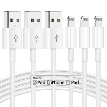 3Pack 1M iPhone Charger Cable, [Apple MFi Certified] 6ft iPhone Charging Cable, Apple Lightning Cable Long,High Speed iPhone USB Power Cable Lead for