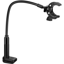 Powcan Pet Hair Dryer Holder 360 Degrees Rotatable Hands-Free Pet Hair Dryer Stand Aluminium Magnesium Alloy Gooseneck Three-Jaw Bracket with Adjustab