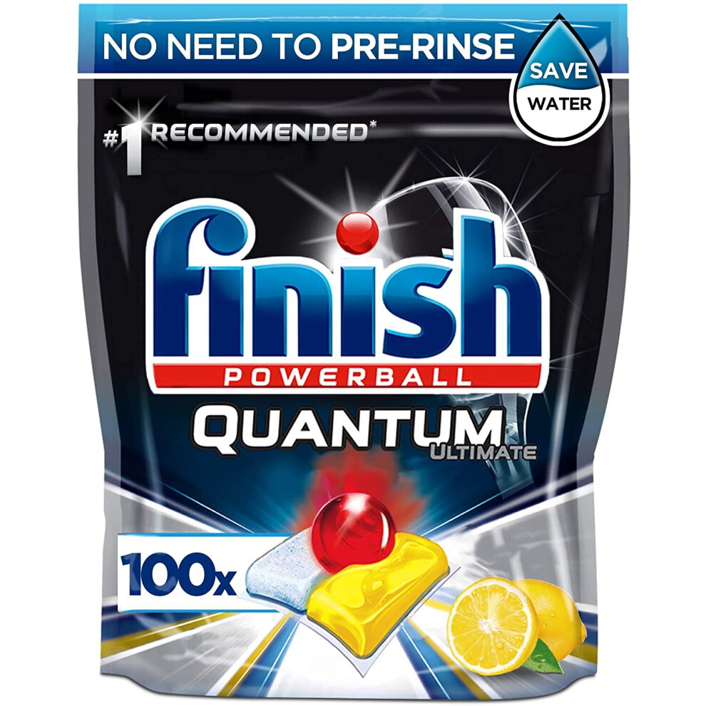 Finish Quantum Ultimate Dishwasher Tablets, LEMON, 100 Tablets