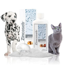 Zincoseb Dog Shampoo 250ml For Dry Skin Infections Greasy Skin Smelly Coat by I.C.F. IND.CHIMICA FINE Srl