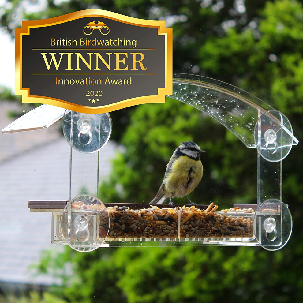 Homebird Window Bird Feeder With Strong Suction Cups Bird Window Feeder With Removable Seed Tray For Bird Watching Bird Feeders For Small Birds Only