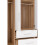 Seville 4 Door 2 Drawer Wardrobe White High Gloss/Light Oak Effect 6