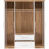 Seville 4 Door 2 Drawer Wardrobe White High Gloss/Light Oak Effect 7