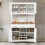 Costway Wooden Buffet Sideboard Kitchen Cupboard w/Wine Compartments & Cabinet 11