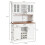 Costway Wooden Buffet Sideboard Kitchen Cupboard w/Wine Compartments & Cabinet 9