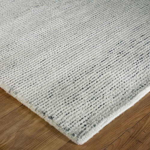 ORIENTAL WEAVERS (Grey , 80x150cm ) Plain Pastel 100% Wool Rugs Eco friendly Handmade 1