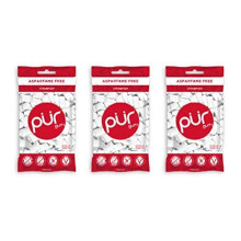 PUR 100% Xylitol Chewing Gum, Sugarless Cinnamon, Sugar Free + Aspartame Free + Gluten Free, Vegan & Keto Friendly - Healthy, Low Carb, Simply Pure