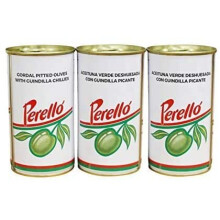 Perello Gordal Pitted Green Olives, 3 x 350g