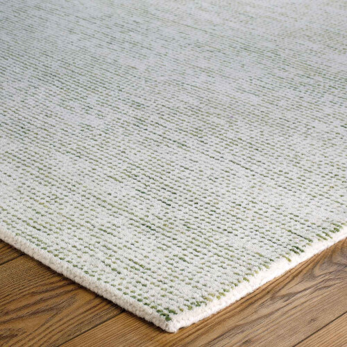 ORIENTAL WEAVERS (Green , 160x230cm) Plain Pastel 100% Wool Rugs Eco friendly Handmade 1