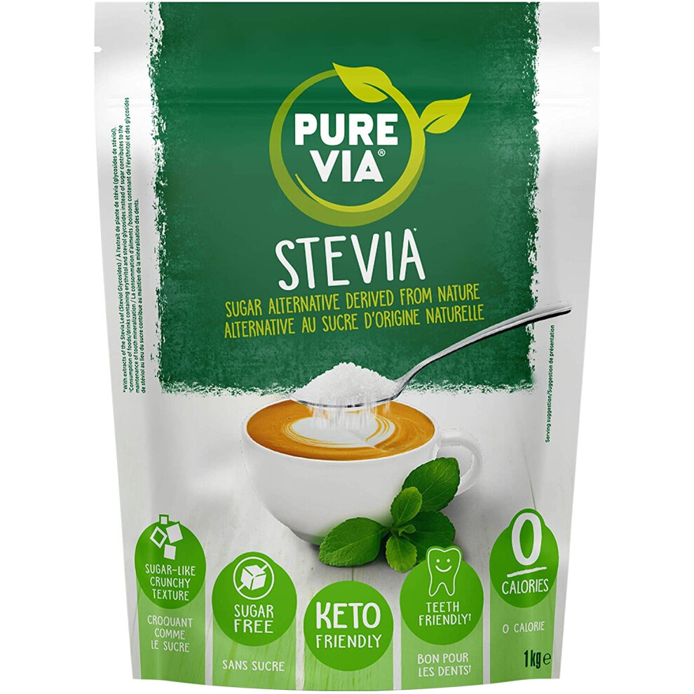 Pure Via Stevia Leaf Sweet Granules 1Kg - Natural Sweetener - Sugar Alternative