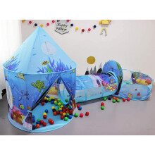Benebomo 3-in-1 Kids Pop Up Play Tent,Children Play Tent house and Tunnel,Toddlers Tunnel Playhouse Ball Pit,Large garden Playhouse Tent for Boys