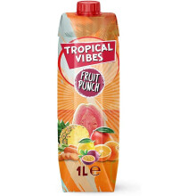 Tropical Vibes Fruit Punch Tetra Pack, 1 L, Pack of 6