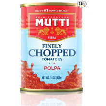 Mutti, Finely Chopped Tomatoes 14 ounce Pack of, Polpa, 4762.7 gram, (Pack of 12)