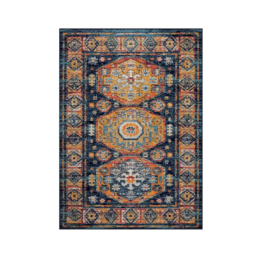 (Traditional-Multi Coloured, 120x170cm) Distressed Modern Traditional Multi Coloured Rugs